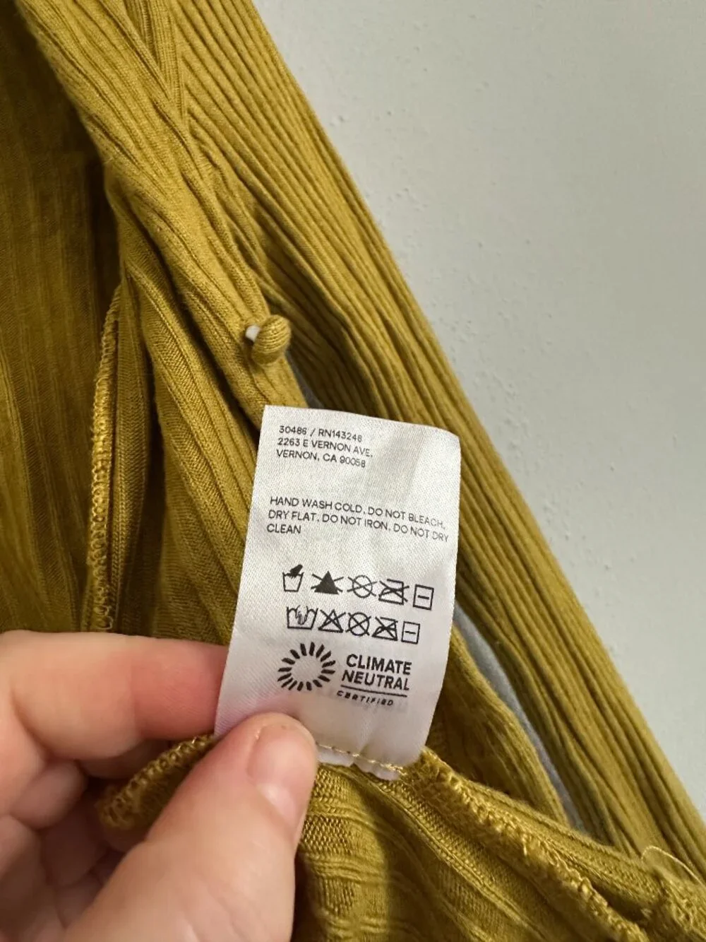 Reformation Ribbed Cropped Cardigan Top S Mustard Yellow Modal Knit Long Sleeve